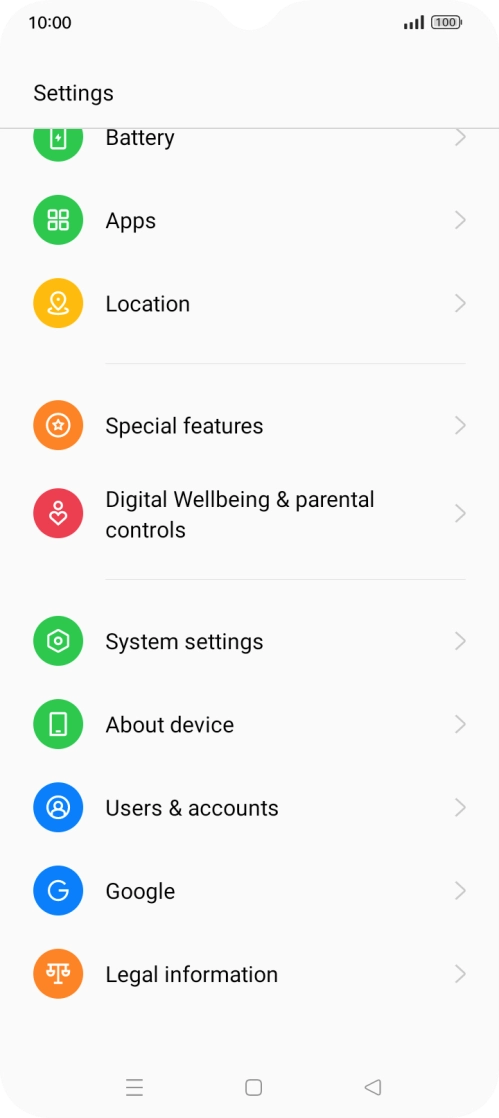 Press Users & accounts.