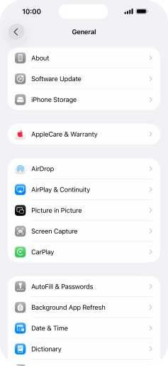 Press Software Update. If a new software version is available, it's displayed. Follow the instructions on the screen to update the phone software.