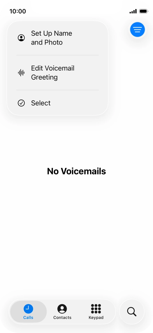 Press Edit Voicemail Greeting.