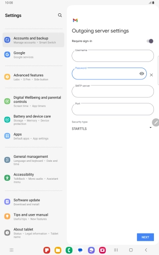 Press the field below 