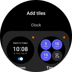 Press the required widget to add it.