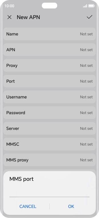 Key in 8080 and press OK.