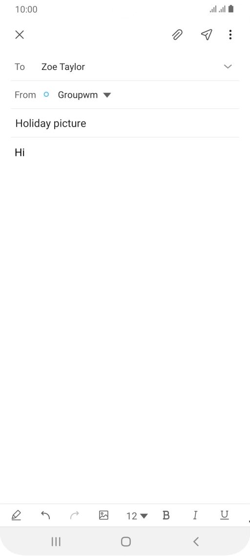 Press the attachment icon.
