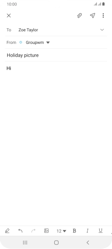 Press the attachment icon.