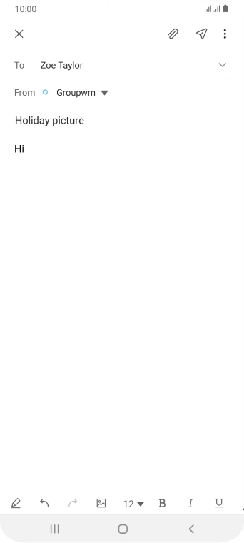Press the attachment icon.