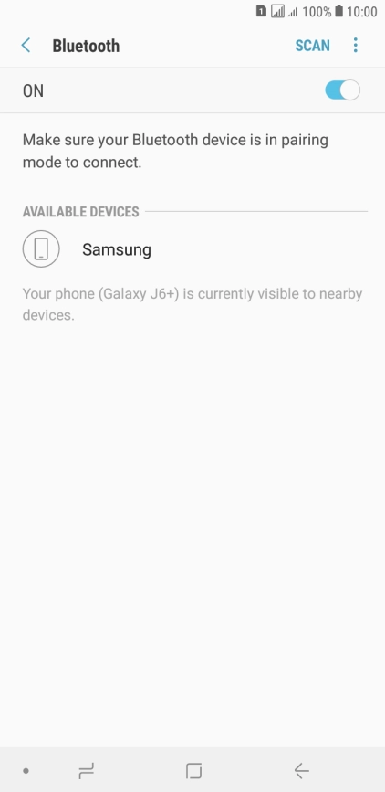 Press the required Bluetooth device and follow the instructions on the screen to pair the device with your phone.