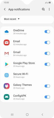 Press the drop down list.