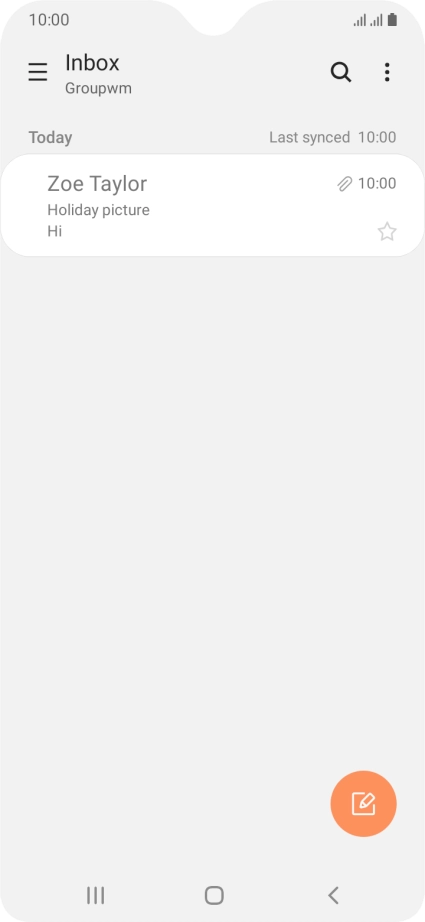 Slide your finger right starting from the left side of the screen.
