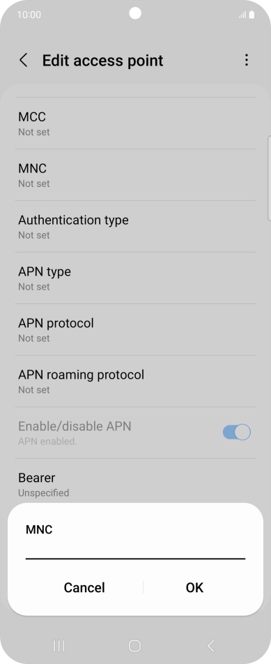 Key in 33 and press OK.
