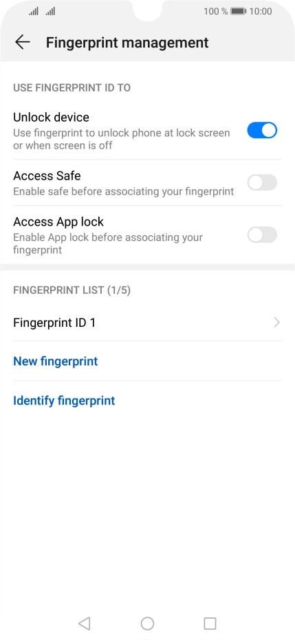 Press the indicators next to the required settings  to turn them on or off.