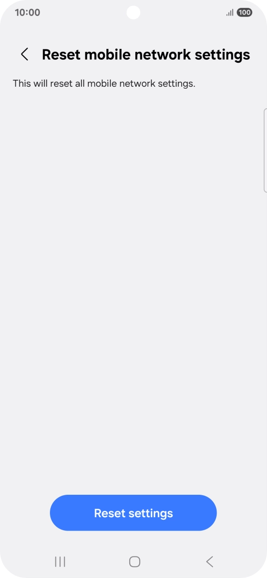 Press Reset settings.