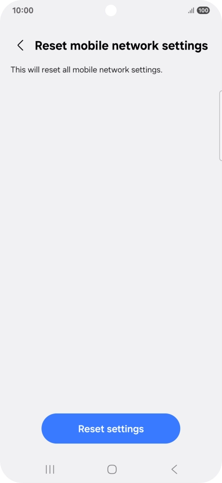 Press Reset settings.
