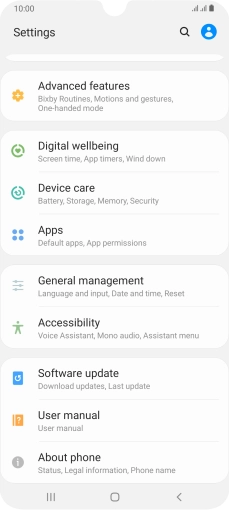 Press Software update.