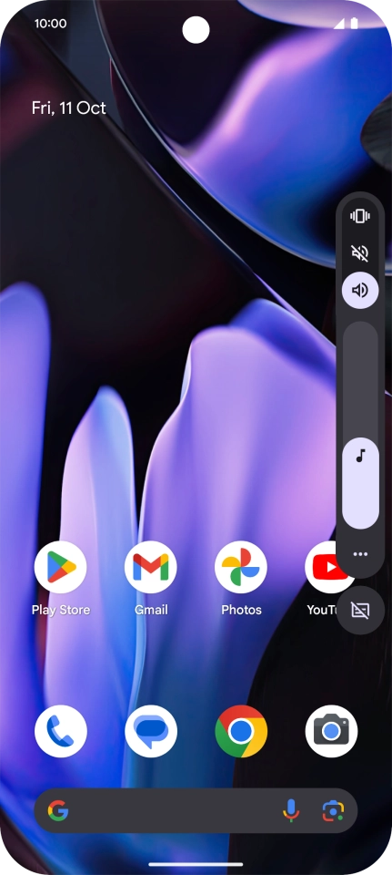 Press the silent mode icon to turn on the function.