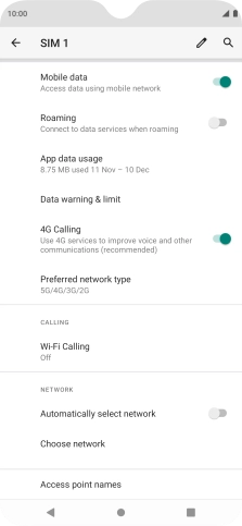Press the indicator next to 