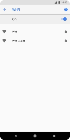 Press the required Wi-Fi network.