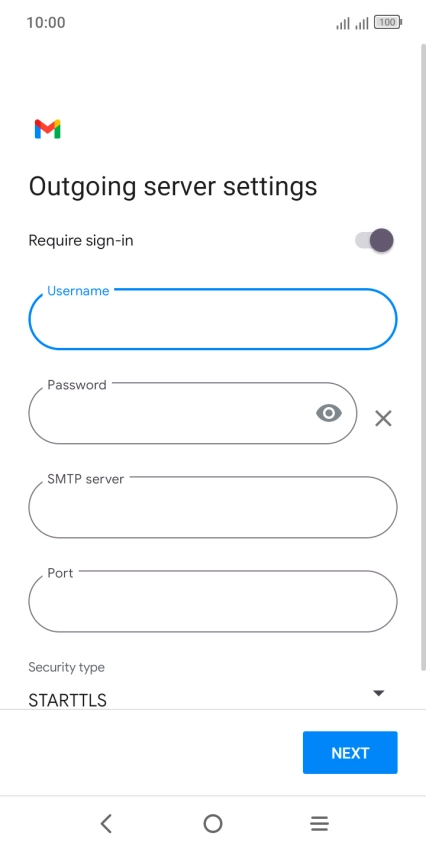 Press the field below 