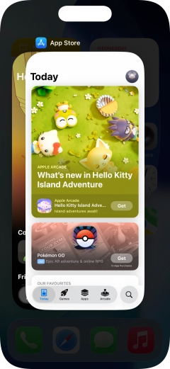 Slide upwards on the required application to end it.