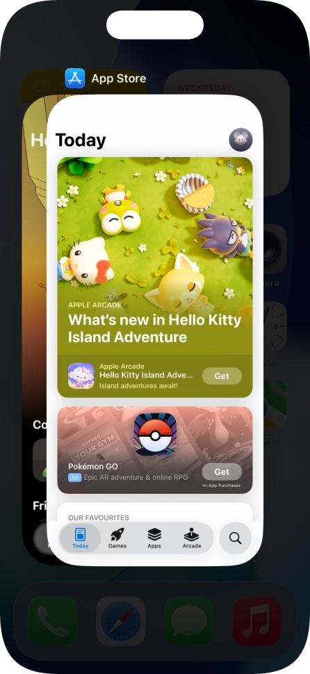 Slide upwards on the required application to end it.