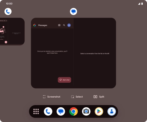 To end one running application, slide your finger upwards on the required application.