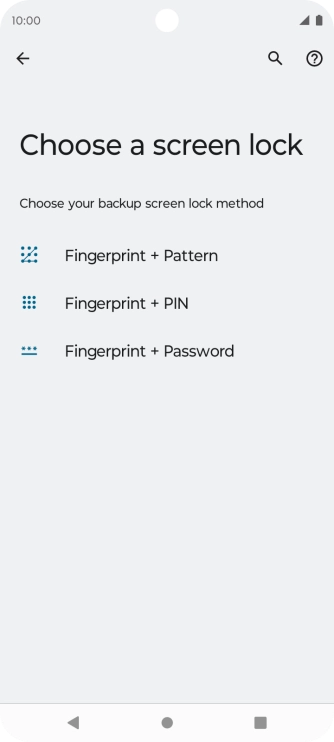 Press the required phone lock code and follow the instructions on the screen to create an additional phone lock code.