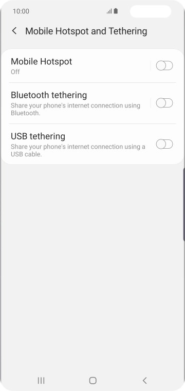 Press Mobile Hotspot.