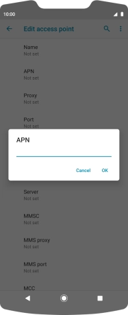 Key in everywhere and press OK.