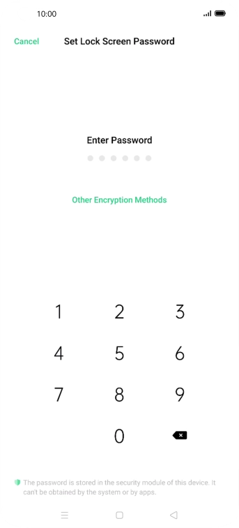 Press Other Encryption Methods.
