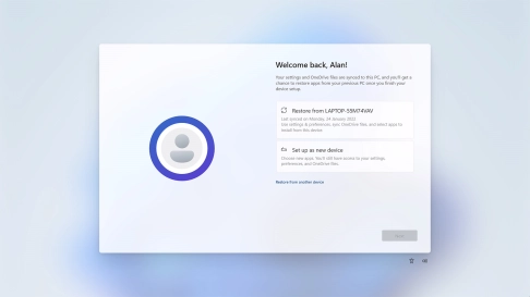 Click Set up as new device.