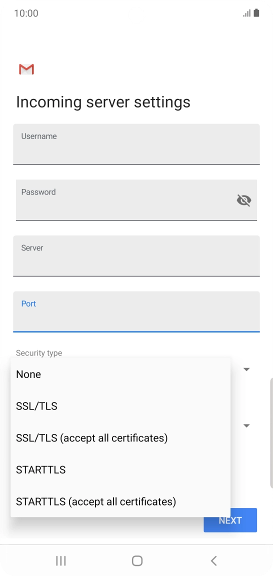 Press None to turn off the function.