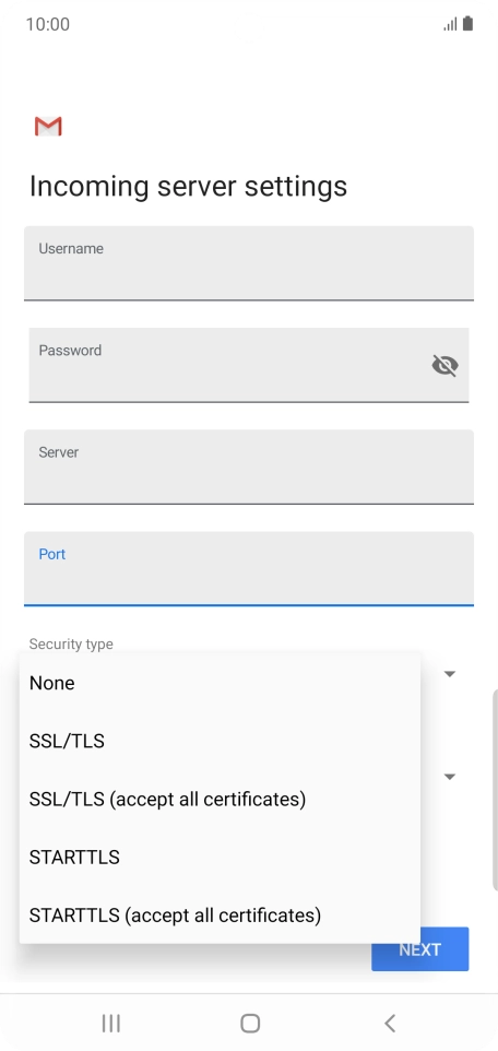 Press None to turn off the function.
