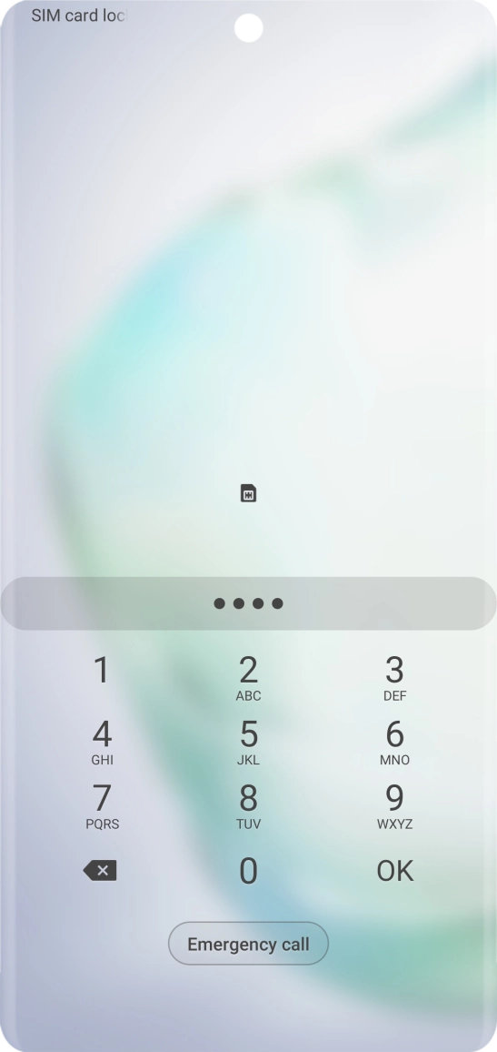 If you're asked to key in your PIN, do so and press OK. The default PIN is 1111.