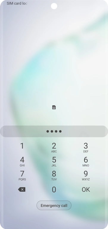 If you're asked to key in your PIN, do so and press OK. The default PIN is 1111.