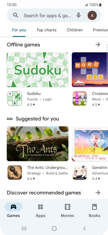 Press the profile icon.