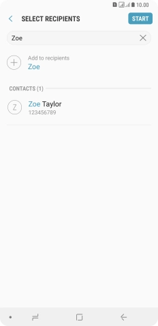 Press the required contact.