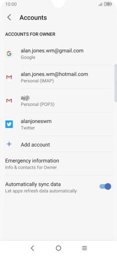 Press the indicator next to 