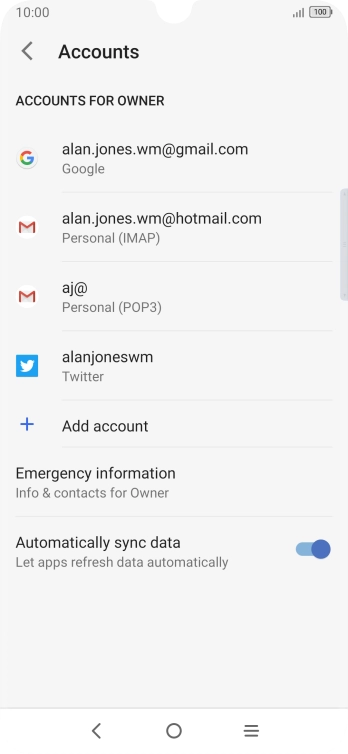 Press the indicator next to 