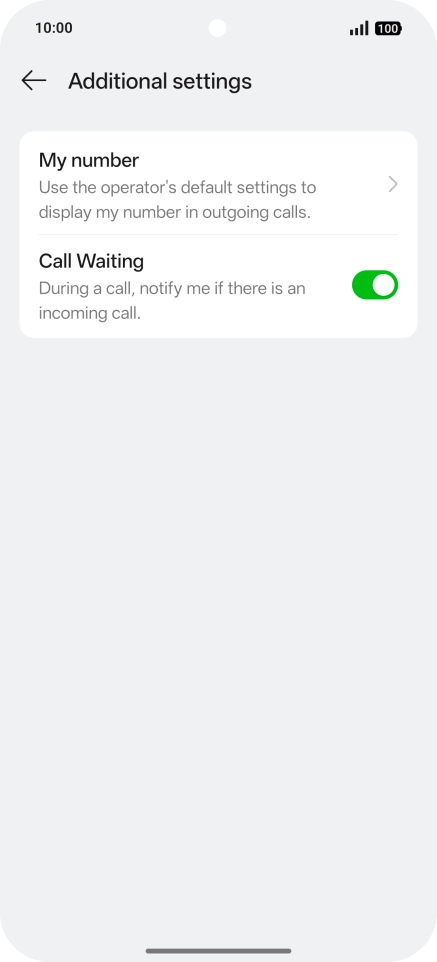 Press the indicator next to 