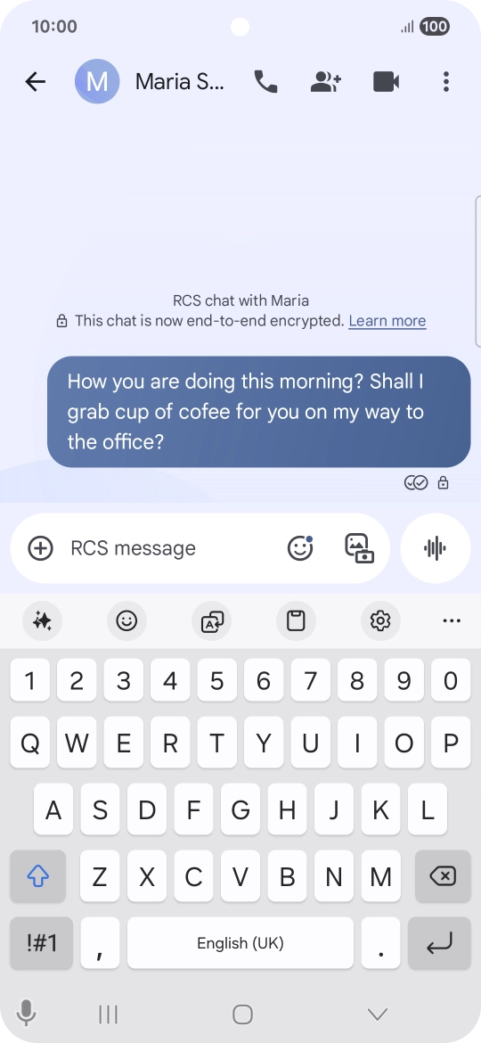 Start a conversation and press the AI icon.