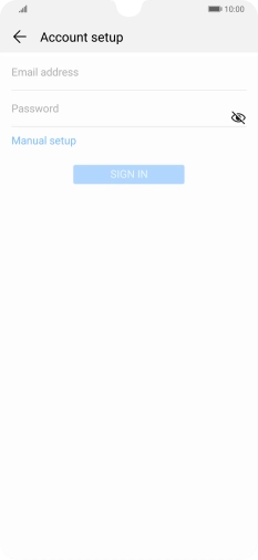 Press Email address and key in your email address.