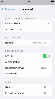 Press the indicator next to 