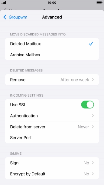 Press the indicator next to 
