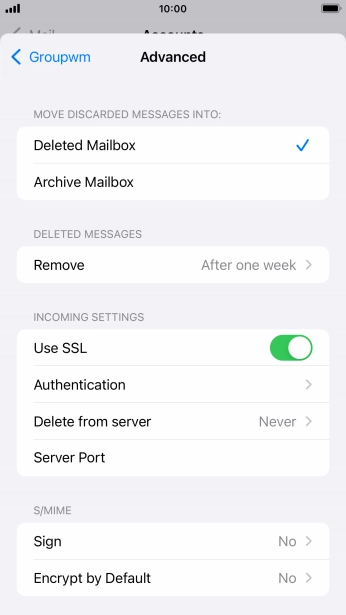 Press the indicator next to 