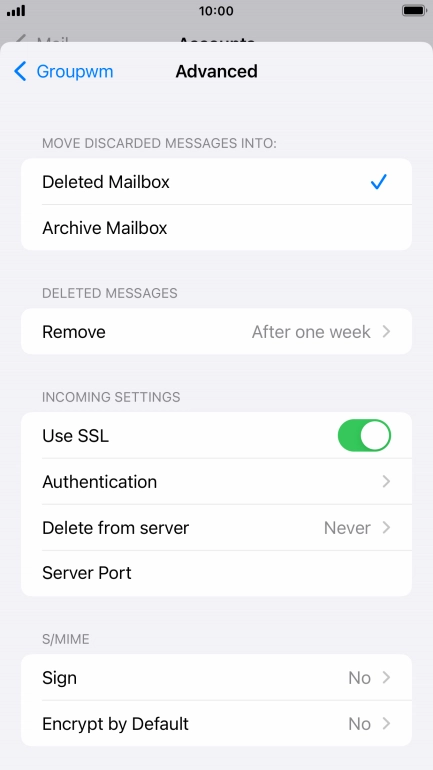 Press the indicator next to 