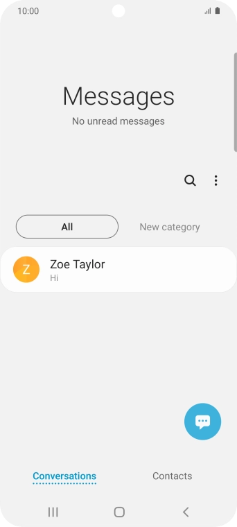 Press the menu icon.