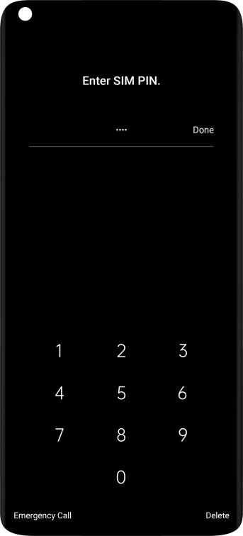 If you're asked to key in your PIN, do so and press Done. The default PIN is 1111.