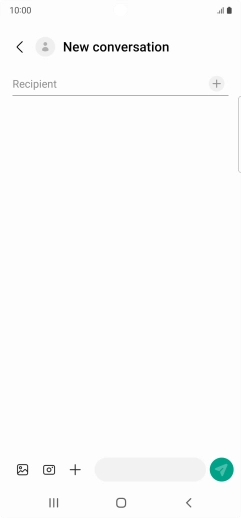 Press the search field and key in the first letters of the recipient's name.