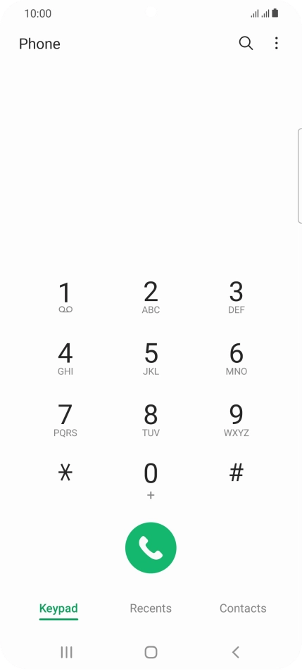 Press the menu icon.