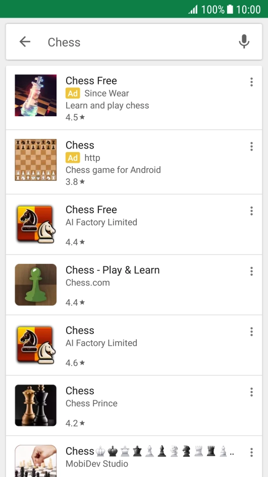 Press the required app.