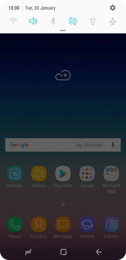 Press the settings icon.